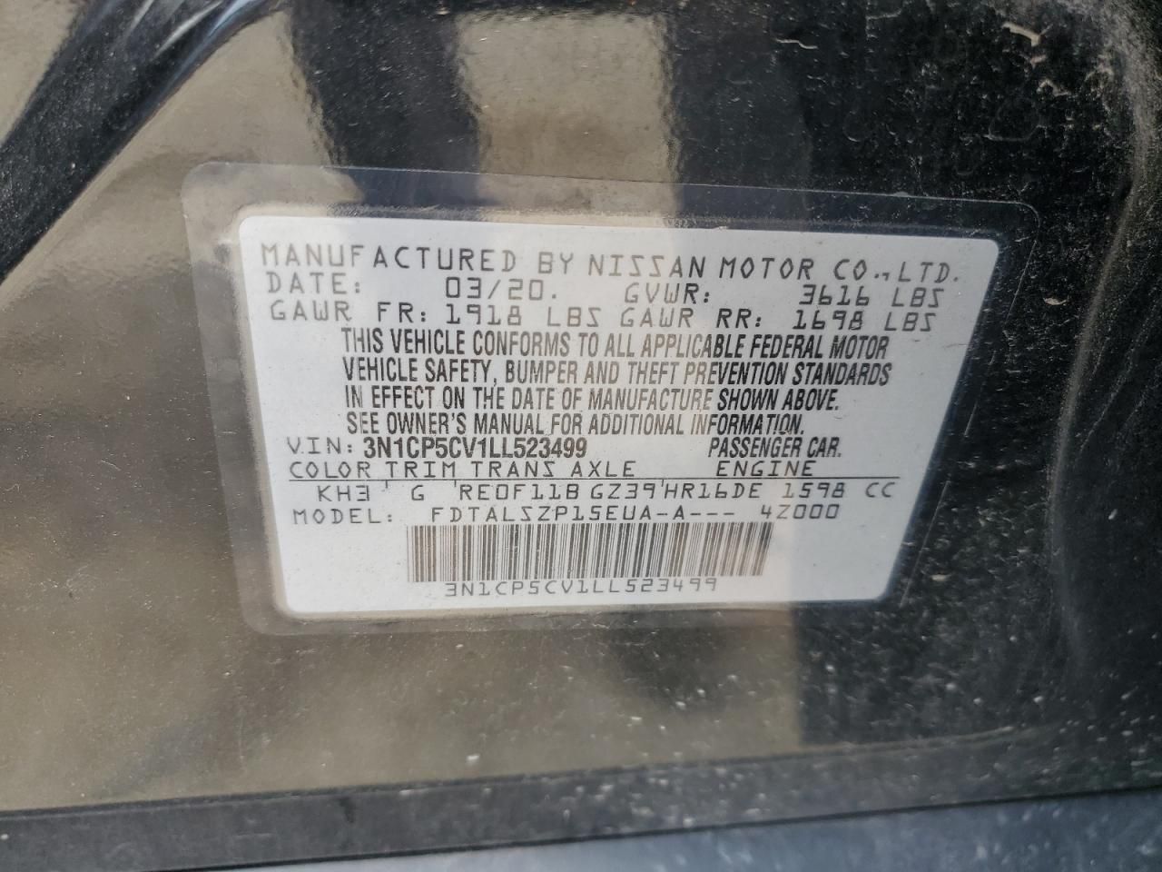 2020 Nissan Kicks sv