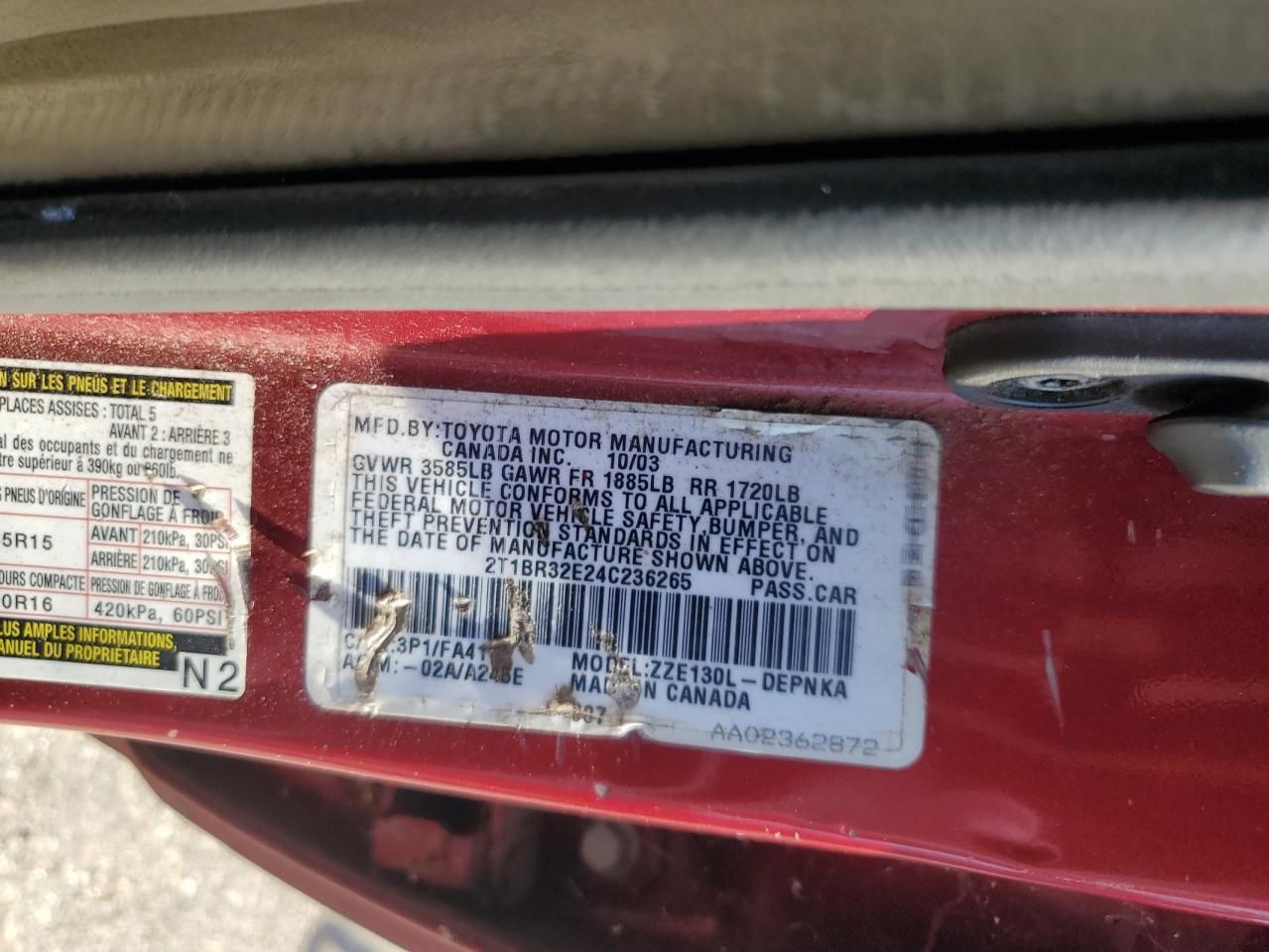 2004 Toyota Corolla ce