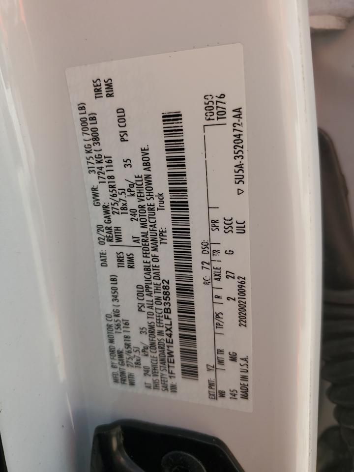 2020 Ford F150 Supercrew