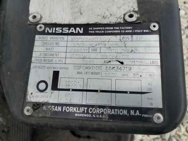 2012 Nissan MCP1F2A20LV Forklift