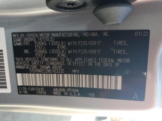 2022 Toyota Sienna xle