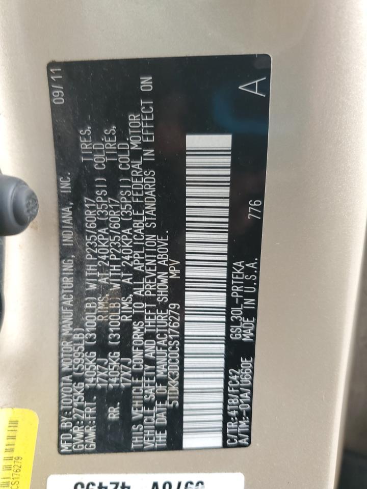 2012 Toyota Sienna le
