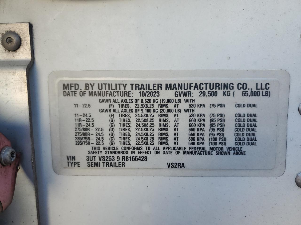 2024 Utility VS2RA Refrigerated Van Trailer
