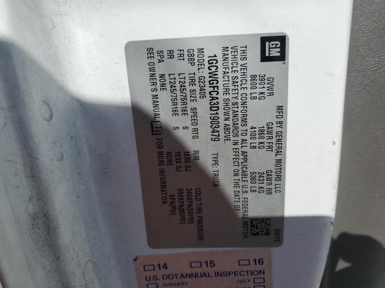 2013 Chevrolet Express G2500