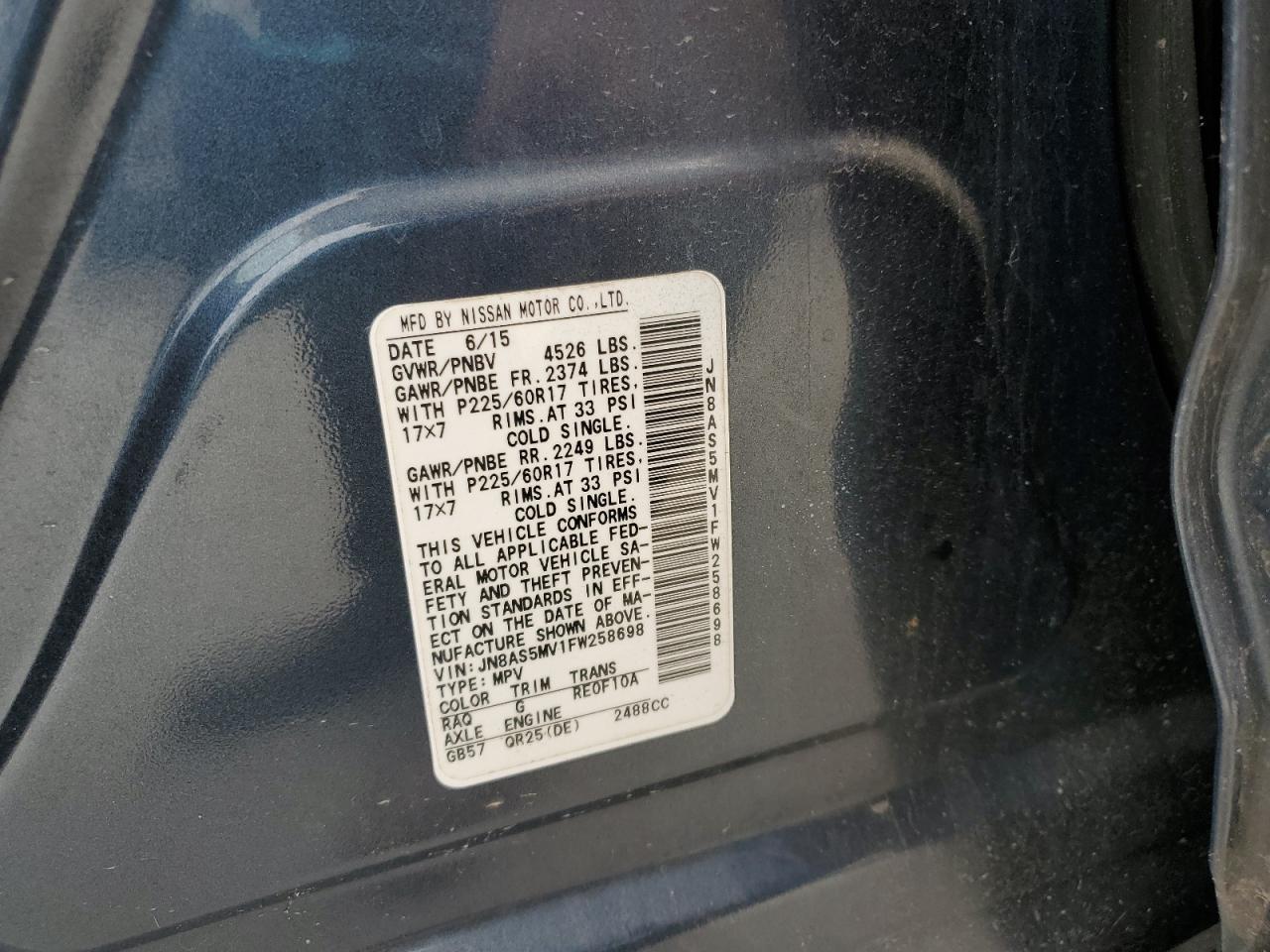 2015 Nissan Rogue Select s