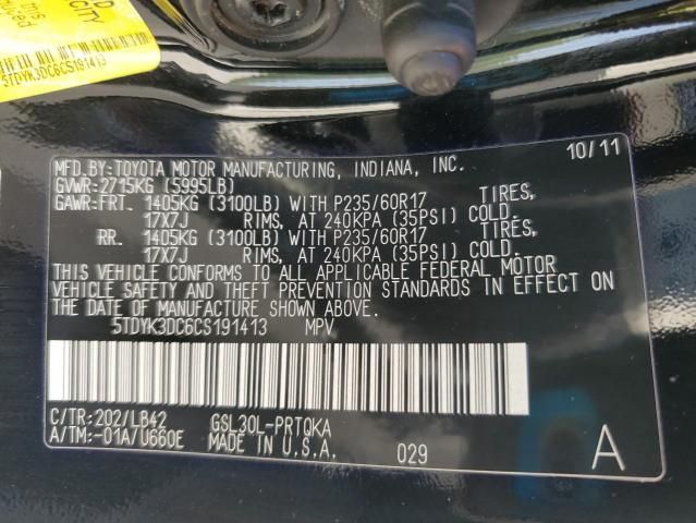 2012 Toyota Sienna XLE