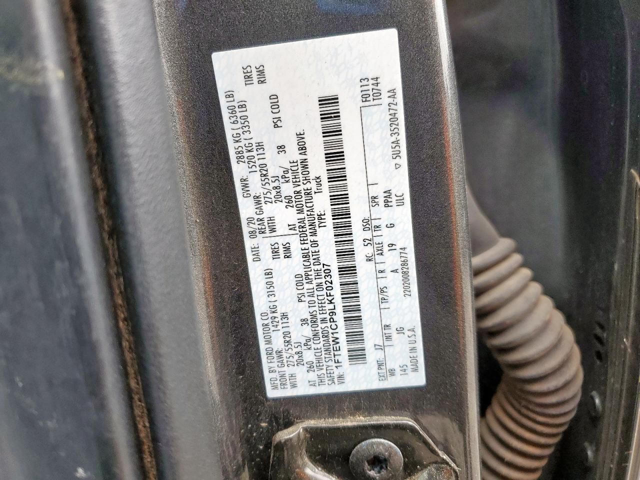 2020 Ford F150 Supercrew