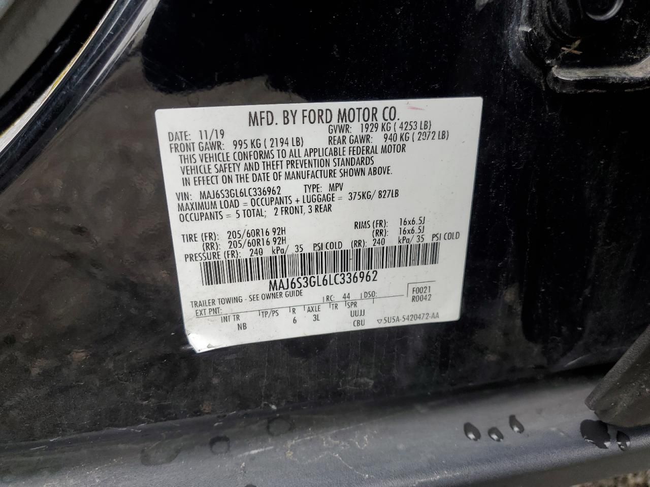 2020 Ford Ecosport se