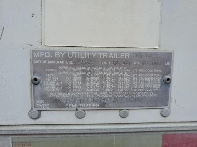 2003 Utility VS2RA Refrigerated Van Trailer
