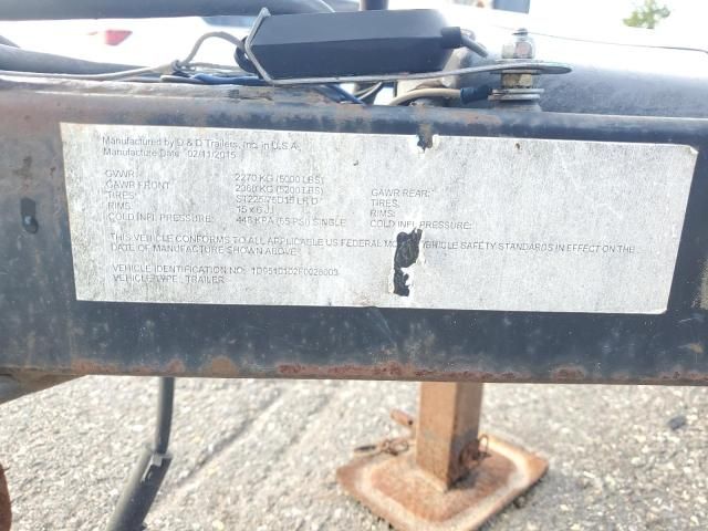 2015 D&D 2015 D & D Utility Trailer