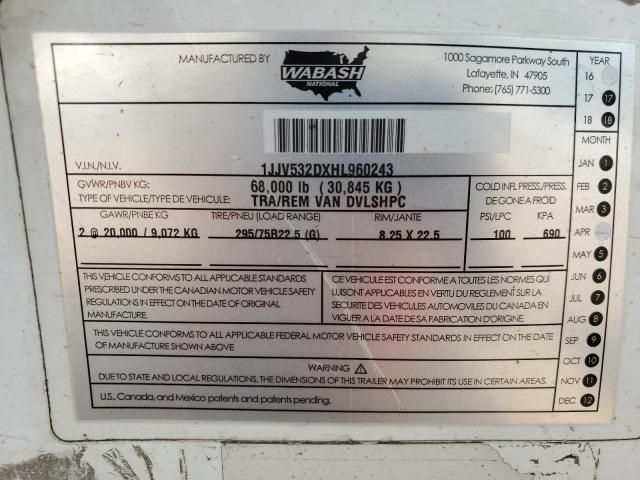 2017 Wabash Dvlshpc DRY Van Trailer