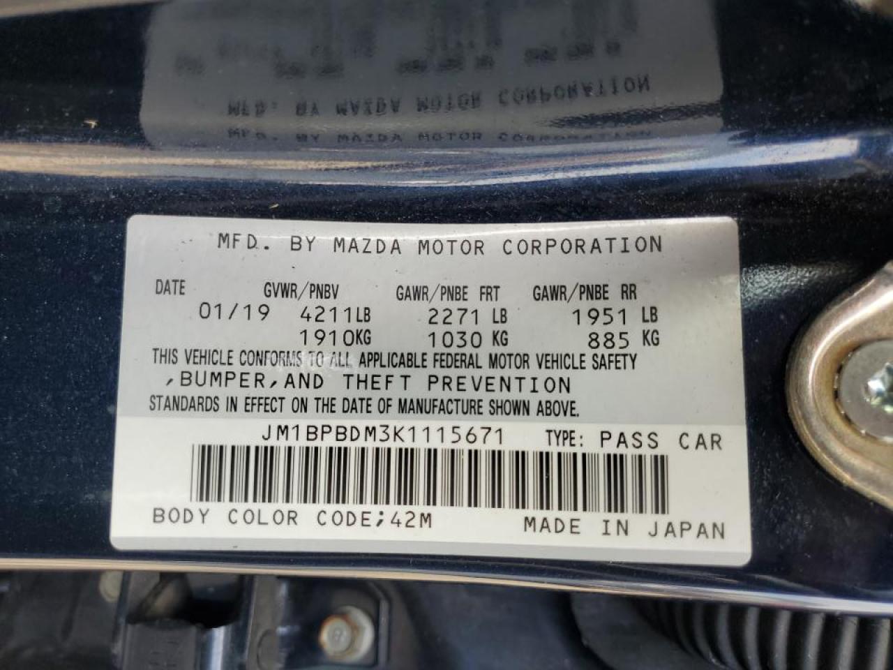 2019 Mazda 3 Preferred