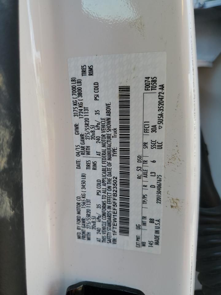 2015 Ford F150 Supercrew