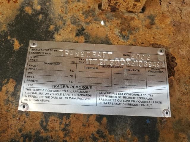 2002 Transcraft Flatbed Trailer