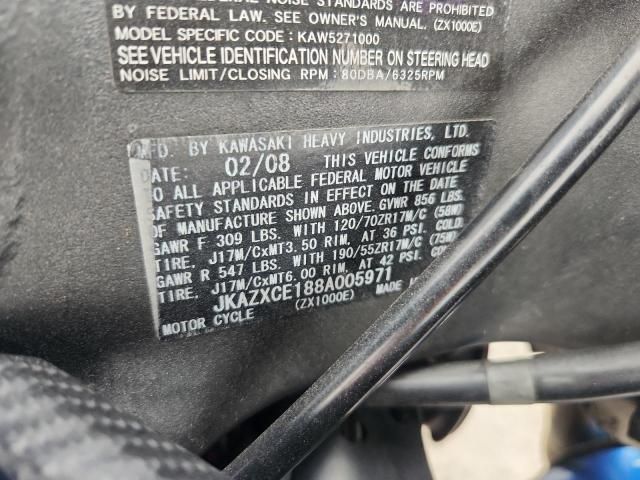 2008 Kawasaki ZX1000 E