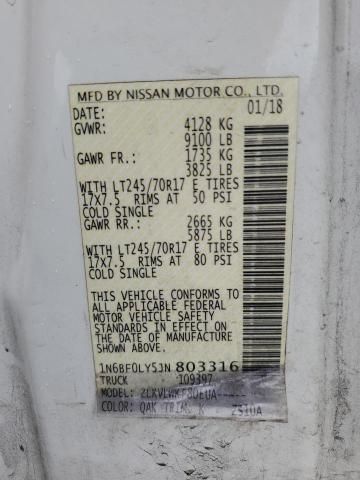 2018 Nissan NV 2500 S