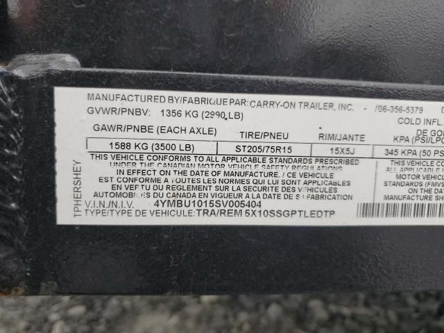 2025 Carry-On 5X10SSGPTLEDTP Utility Trailer