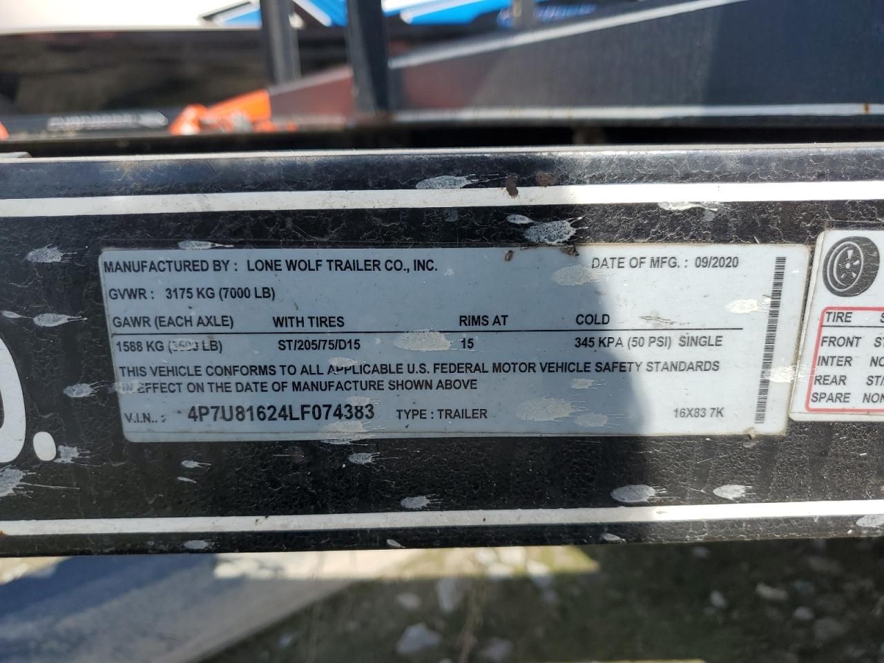 2020 Lone Wolf Utility Trailer