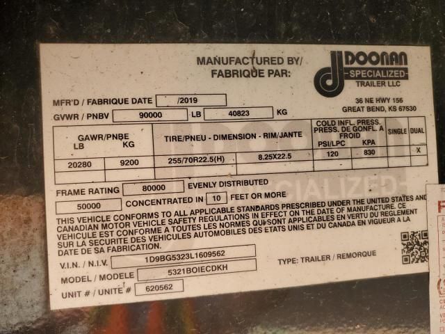 2020 Doonan Specialized 5321BOIECDKH Drop Deck Trailer