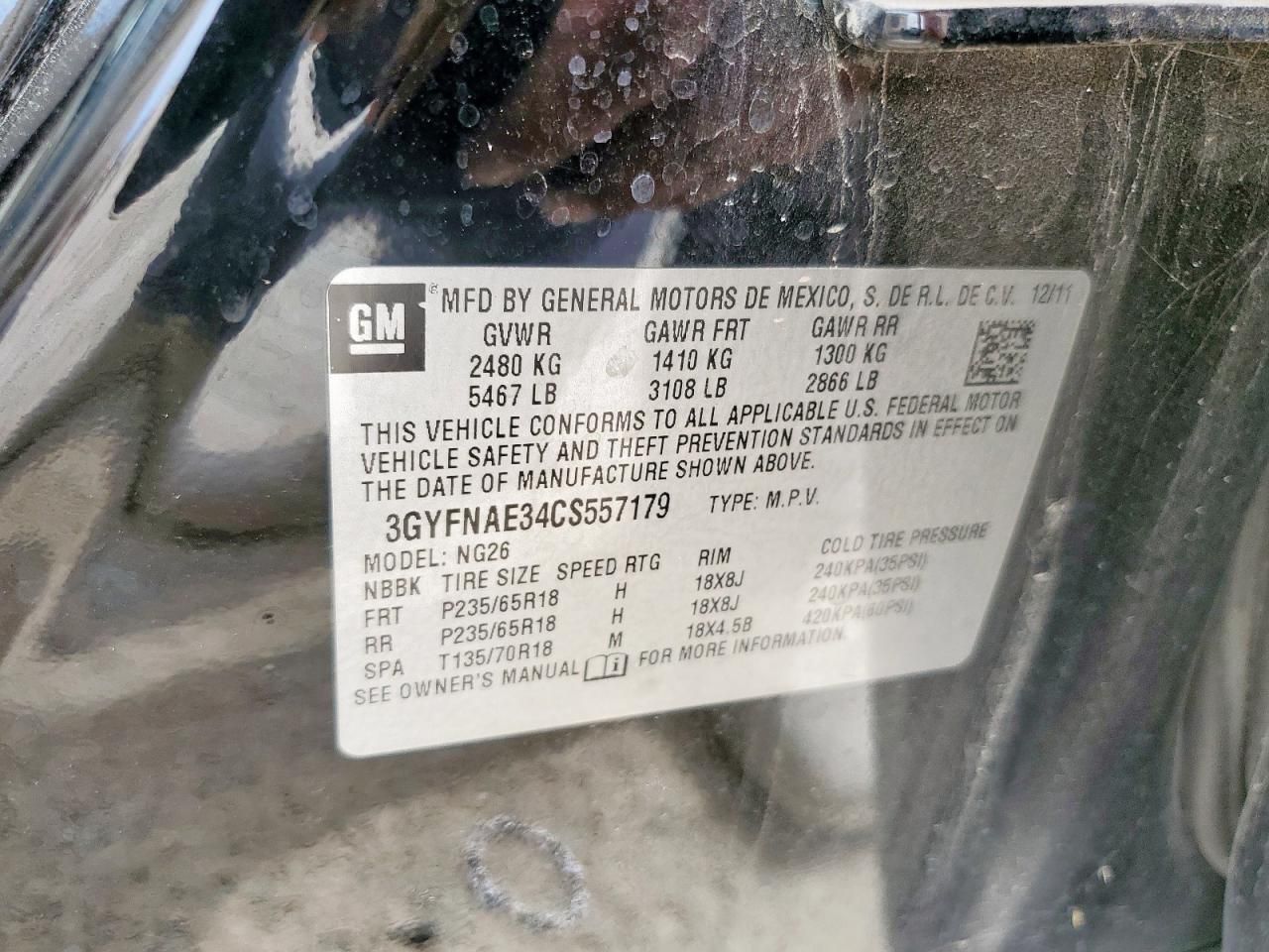 2012 Cadillac Srx Luxury Collection