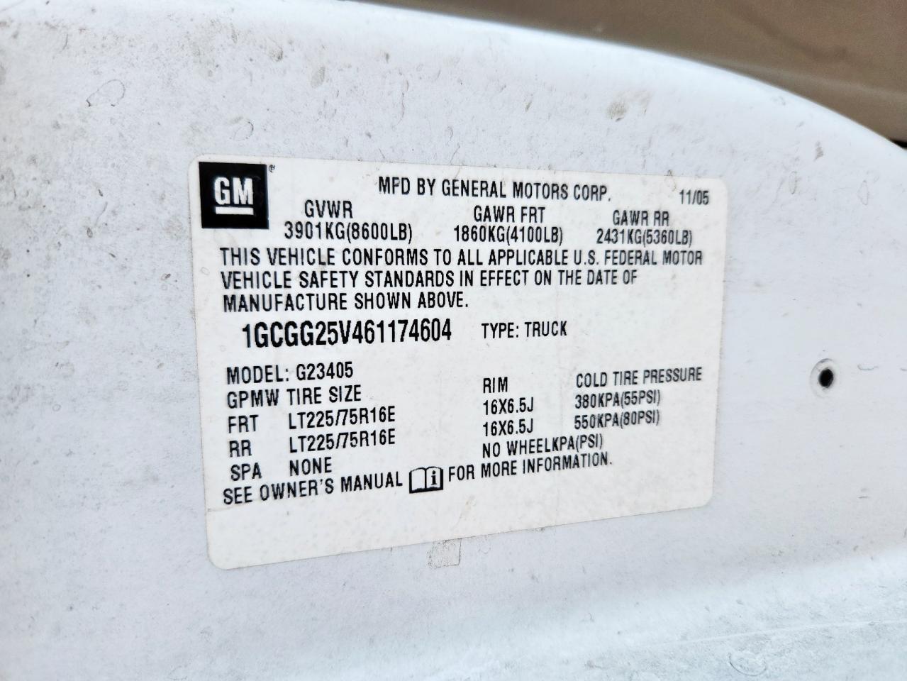 2006 Chevrolet Express G2500