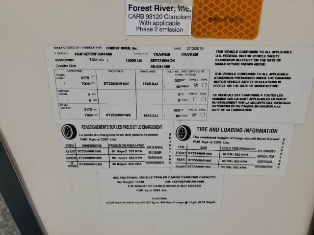 2015 Wildwood 2015 Foresriver Sierra