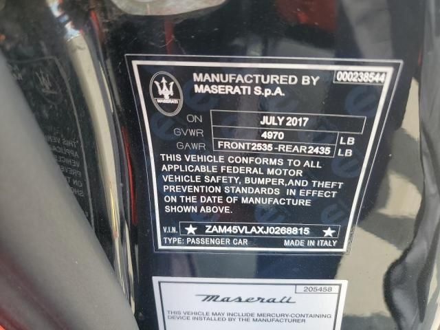 2018 Maserati Granturismo S
