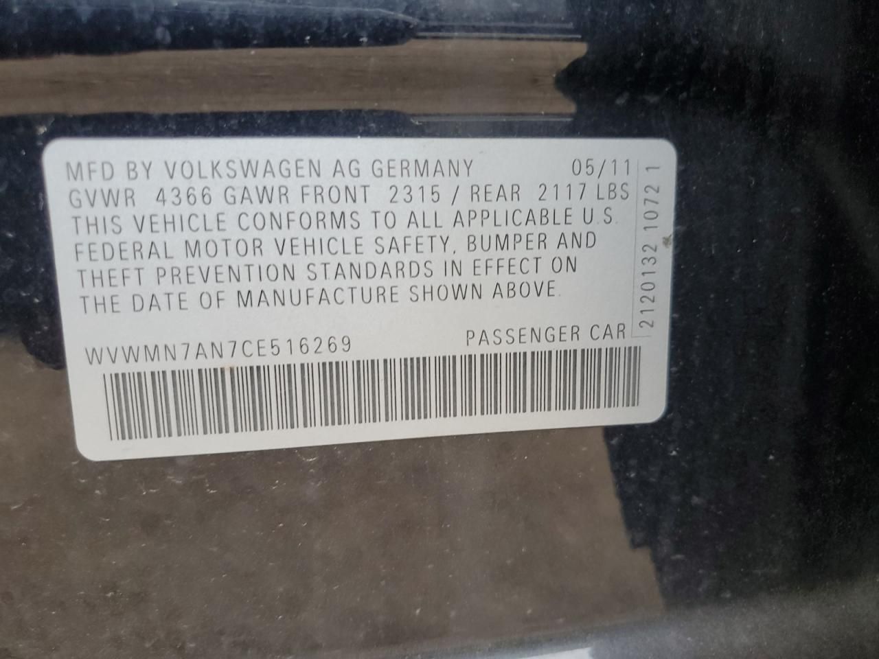 2012 Volkswagen Cc Sport