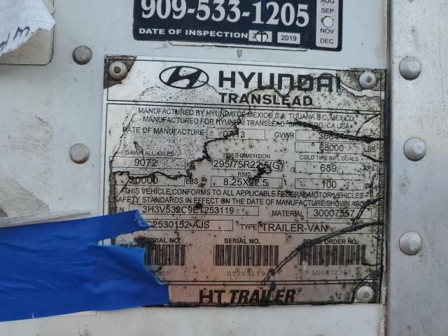 2014 Hyundai Translead VC2530152-AJS DRY Van Trailer