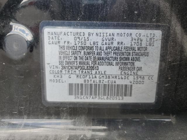 2016 Nissan Versa S