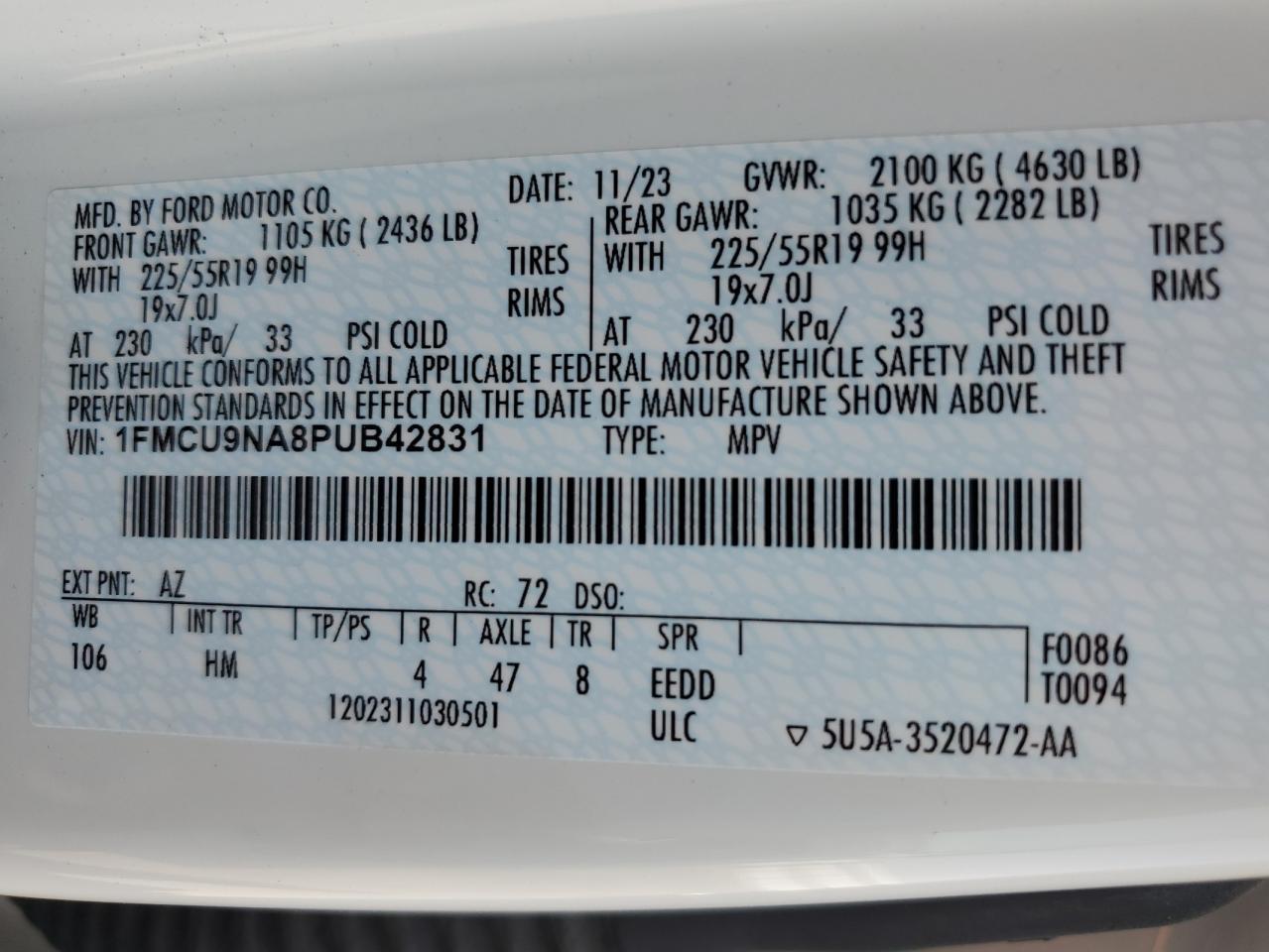 2023 Ford Escape st Line Select