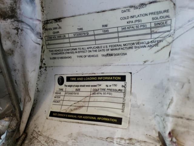 2008 Diamond Cargo DG612SA Enclosed Cargo Trailer