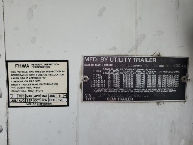2013 Utility VS2RA Refrigerated Van Trailer