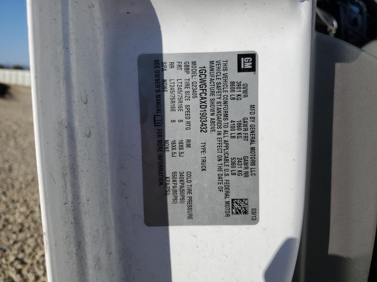 2013 Chevrolet Express G2500