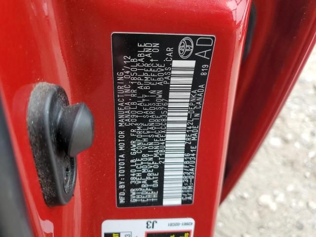 2012 Toyota Corolla Base