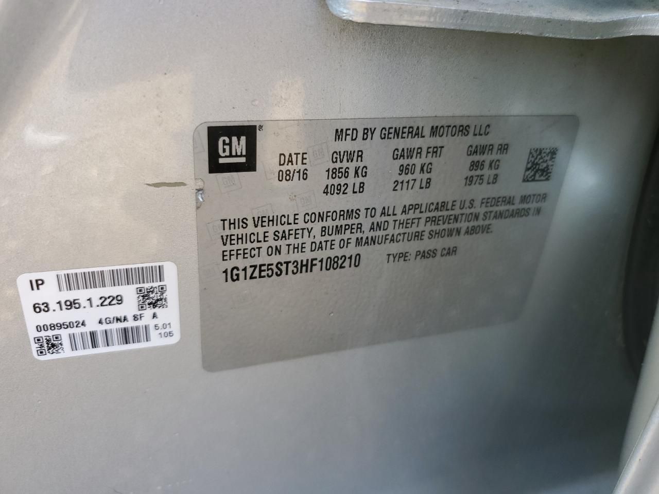 2017 Chevrolet Malibu lt