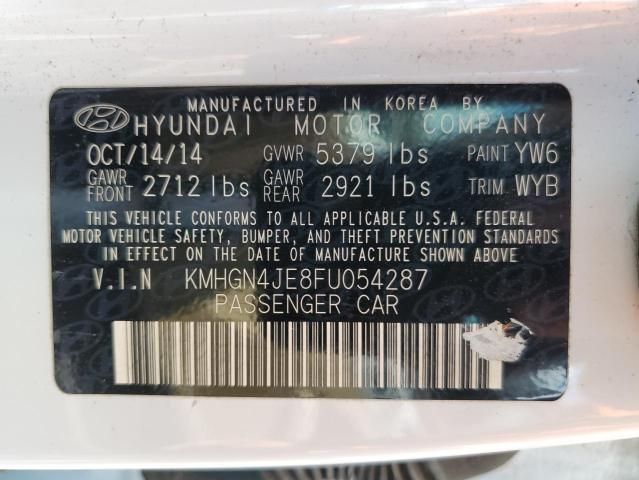 2015 Hyundai Genesis 3.8L