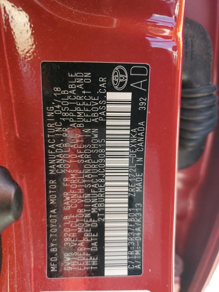 2018 Toyota Corolla l