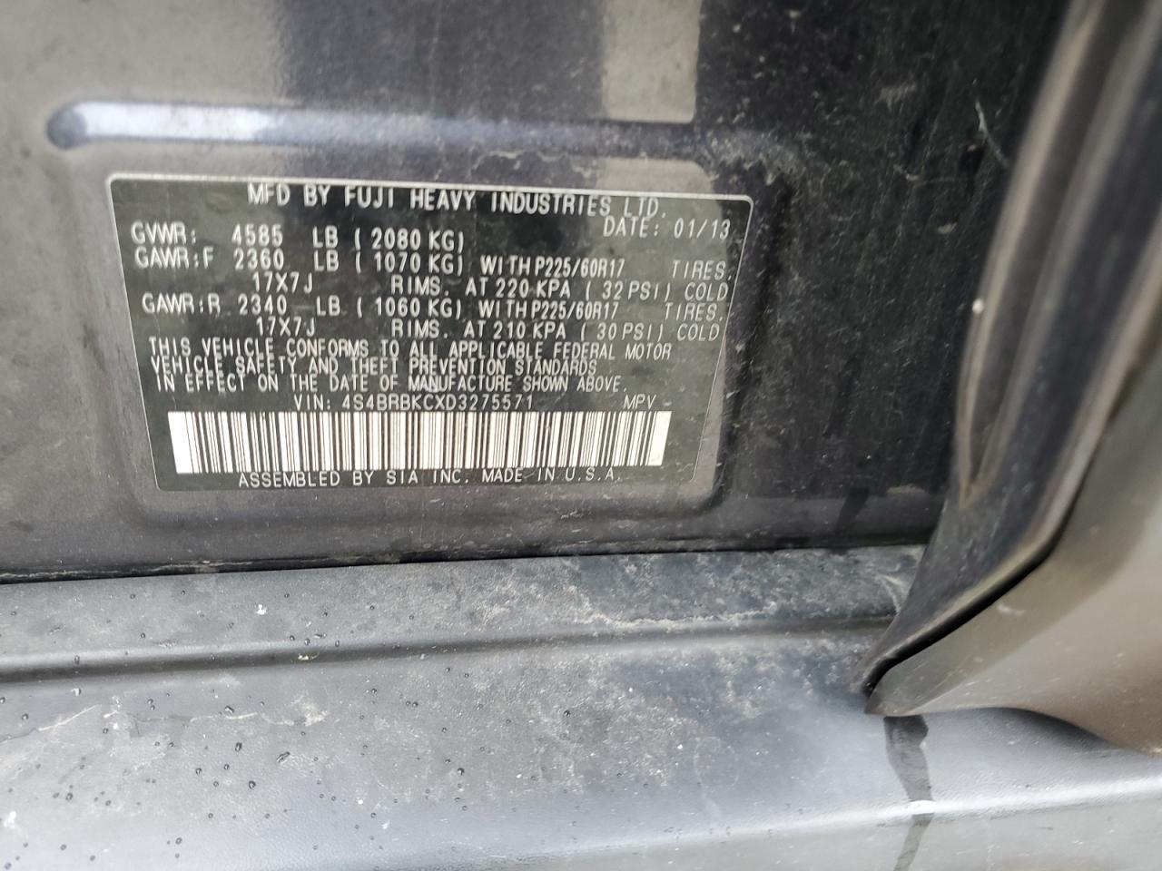 2013 Subaru Outback 2.5i Limited