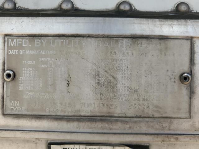 2007 Utility VS2RA Refrigerated Van Trailer