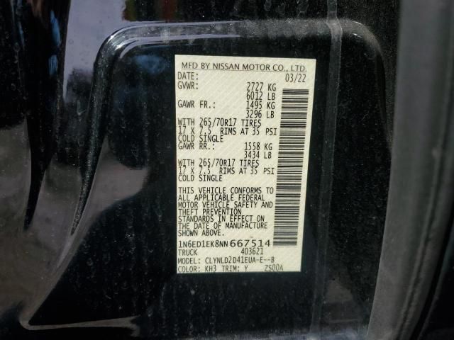 2022 Nissan Frontier S