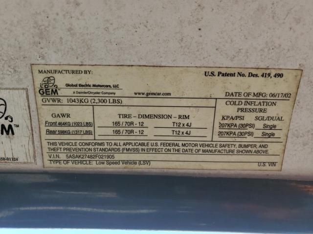 2002 Other 2002 Global Electric Motors 825