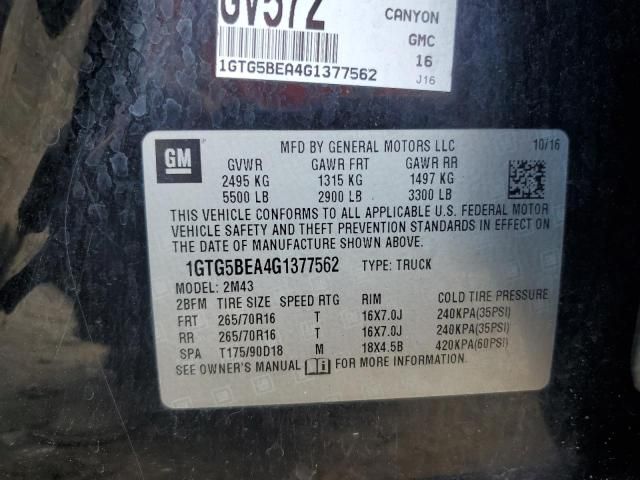 2016 GMC Canyon