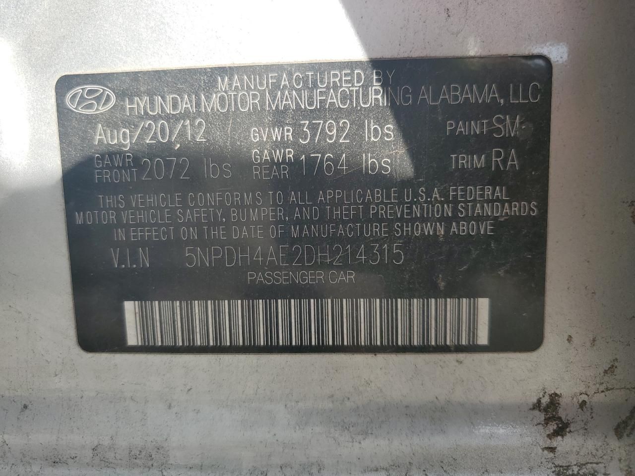 2013 Hyundai Elantra gls