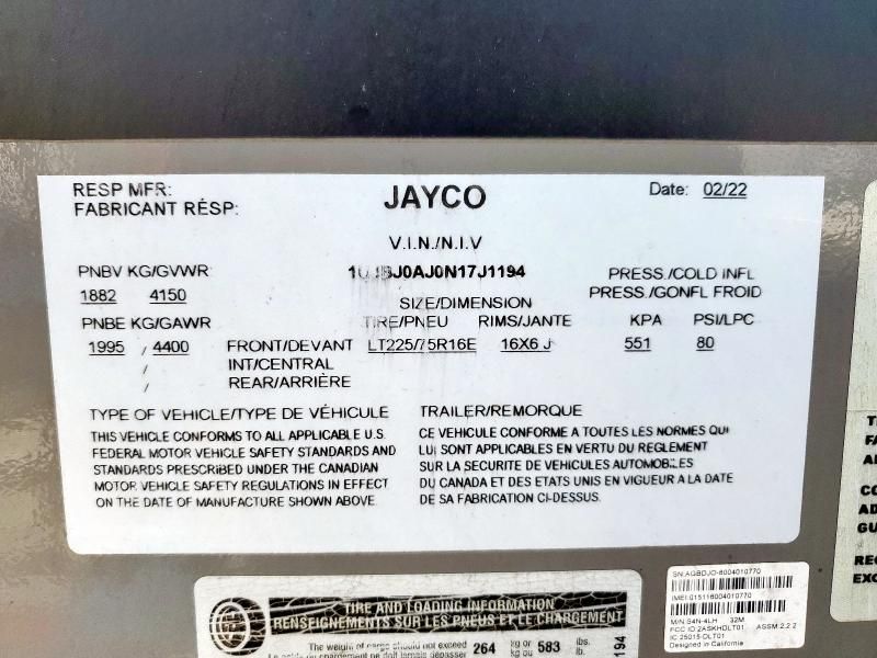 2022 Jayco Jayco