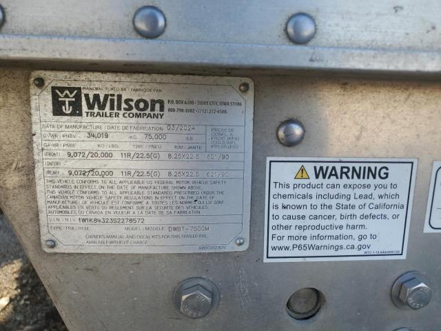 2025 Wilson Dwbt-750gm Trailer Grain Trailer