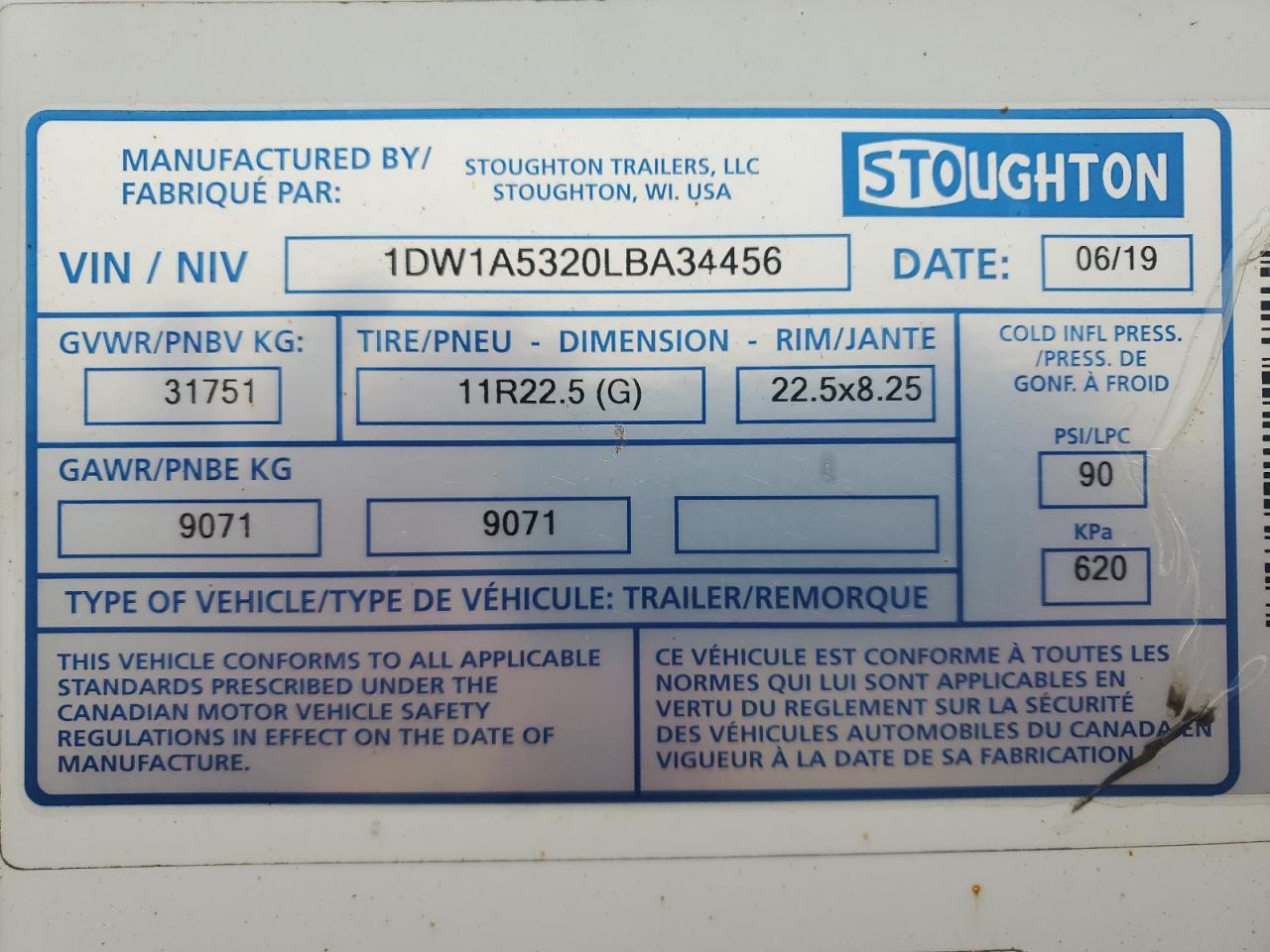 2020 Stoughton 53 Trailer