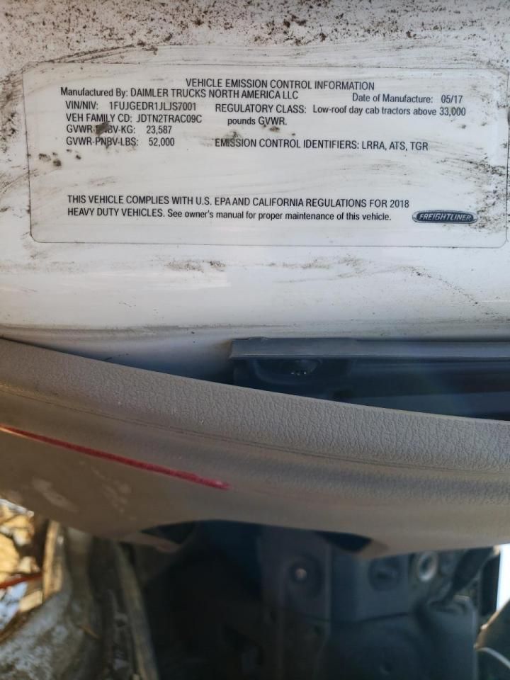 2018 Freigliner 2018 Freightliner Cascadia 125 Semi Truck