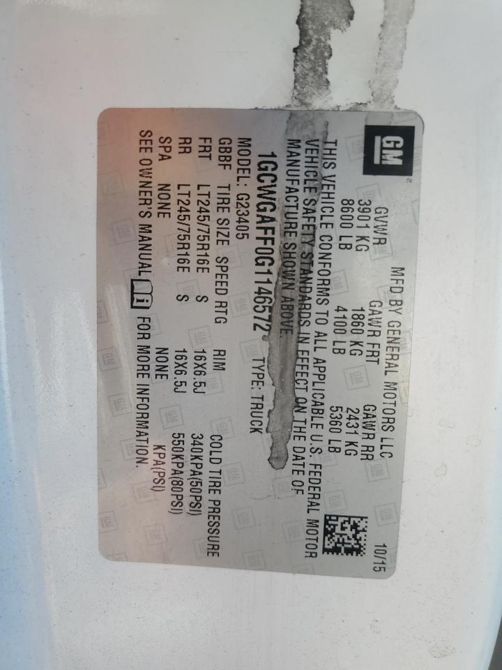 2016 Chevrolet Express G2500