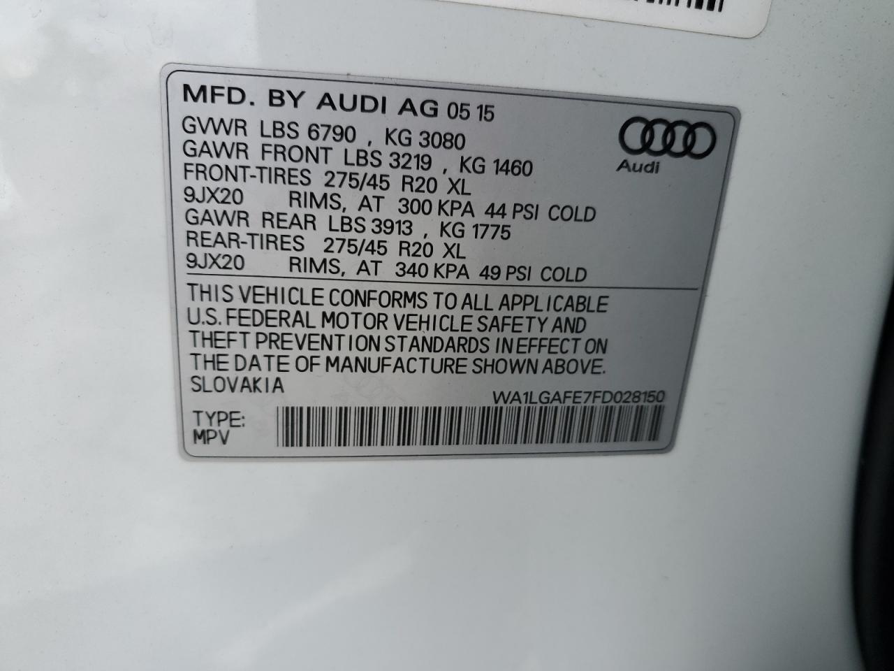 2015 Audi Q7 Premium Plus